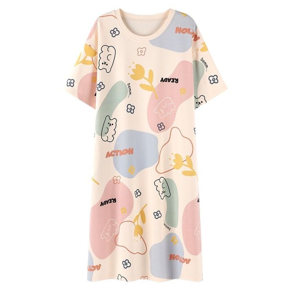 Cotton Pajamas Nightgown Sleepwear SleepShirt Sleep Dress Night Dress Nightshirt